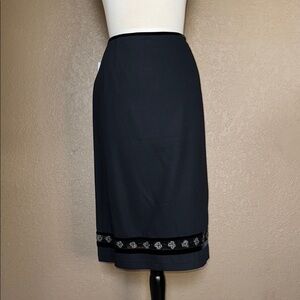 Beautiful Moschino Black Embellished Pencil Skirt